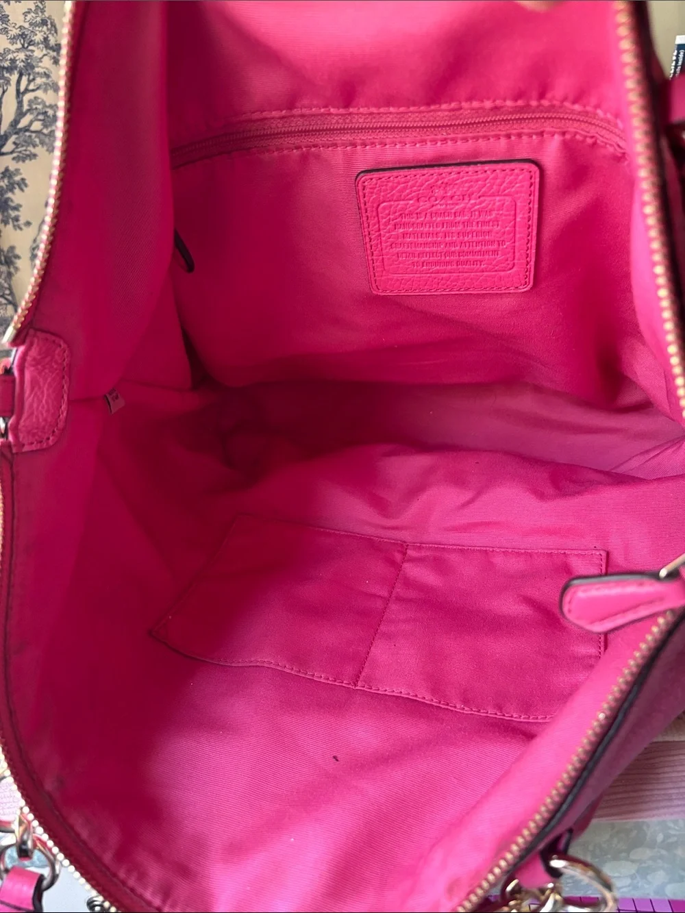Coach pebbled leather